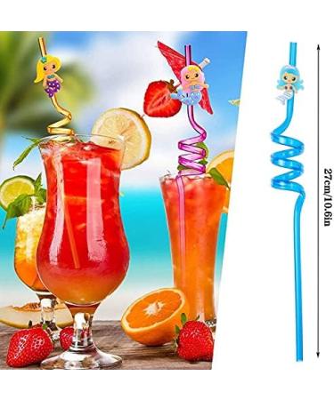 KisSealed 24 Pieces Mermaid Straws Party Favors for Mermaid Birthday Party Supplies Reusable Mermaid Drinking Plastic Straws Under The Sea Party Supplies Favors - Buy Online on GoSupps.com