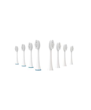 Pursonic Standard Replacement Brush Heads for Dazzlepro Elements Toothbrush & AquaSonic Black , AquaSonic Vibe, AquaSonic Duo pro , AquaSonic Black Series pro (8 Pack))