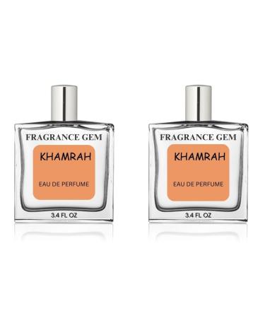 Fragrance Gem Khamrah Unisex Eau de Parfum Spray 3.4 Ounce (PACK OF 2)