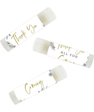 Andaz Press Winter Watercolor Snowflakes and Gray Florals Baby Shower Party Collection Lip Balm Baby Shower Party Favors Thank You All for Coming Baby Shower Party Favors 12- Pack Thank You Lip Balm - Buy Online on GoSupps.com