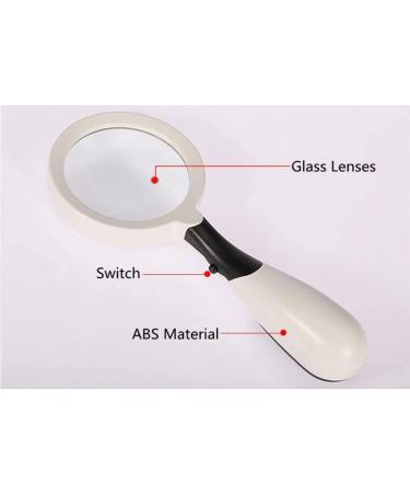 Magnifying Glasses Vision aids Handheld 2X Glasses HD Lens Best LED Illumination Magnifying Glass for Seniors Kids Reading Books Newspapers Maps Coins Jewellery Crafts Stationery Office Supplies 1PCS - Buy Online on GoSupps.com