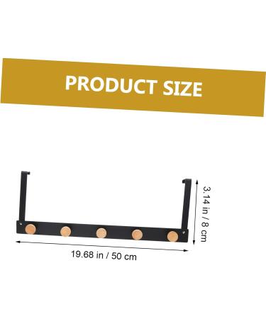 FELTECHELECTR Door Hook Coat Hangers Hat Hanger Towel Rack Hanging Organizer for Coat No Punching Metal Door 50X8cm Black - Buy Online on GoSupps.com