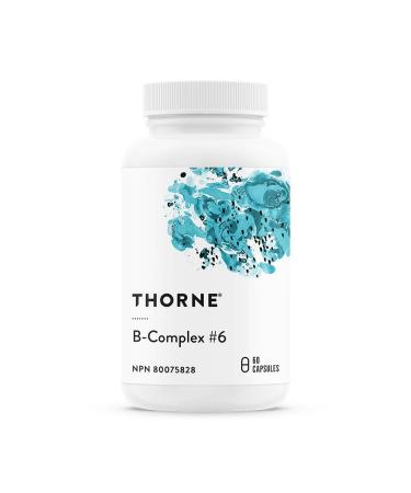 Thorne B-Complex #6 (formerly Multi-B #6) - Active Forms of Essential B Vitamins with Extra B6 as Pyridoxine and Pyridoxal 5'-phosphate - 60 Capsules