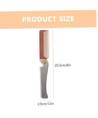 Frcolor Foldable Hair Comb & Beard Brush - Portable Stainless Steel Grooming Tool for Men | Salon Quality & Travel-Friendly - Buy Online on GoSupps.com