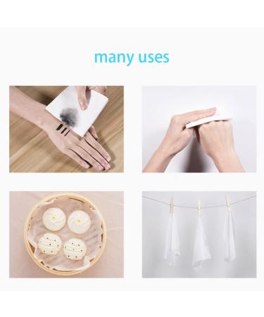 100PCS Disposable Face Towels - Facial Cleansing Tissue & Makeup Remover Cotton Wipes for All Skin Types - Buy Online on GoSupps.com