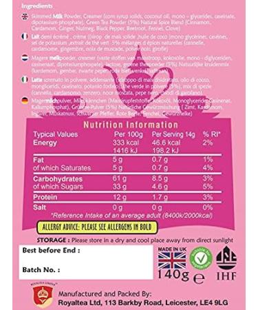 Royal Chai | Kashmiri Pink Chai Unsweetened | 10 Single Serving Sachets | Premium Instant Tea | 140g - Buy Online on GoSupps.com