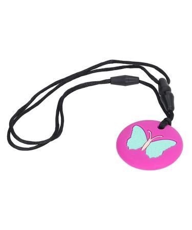 Chewable Necklace 2 Pack | Sensory Wearable Chew Necklace | Safe Silicone for Kids | Healthy Growth - Rose Red - Buy Online on GoSupps.com