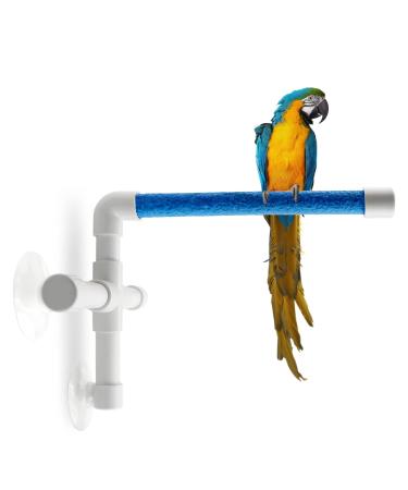 CZWESTC Bird Perch with Suction Cup, Parrot Shower and Window Perch Stand, Parrot Wall Bath Standing Rack for Bird, Cockatoo, Macaw, Parrot, Parakeet (Assorted Colors)