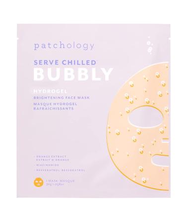 Patchology Brightening Gel Face Mask with Resveratrol and Niacinamide Bubbly - hydrogel Face Mask protects and brightens face while supporting an even skin tone. 1 count.