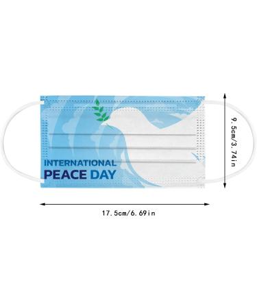 10-Piece Adult Mouth Protection - Breathable One-Way 3-Layer Face Masks with World Peace Pigeon Design - Colorful Bandana Scarves for Men - Buy Online on GoSupps.com