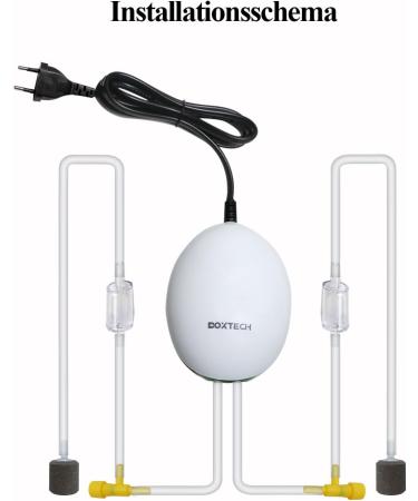 Boxtech Aquarium Air Pump Set - Bladder Stone Check & Control Valve for 1-150L Tanks - 2.5W Oxygen Solution - Buy Online on GoSupps.com