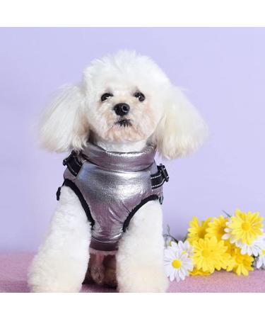 2 in 1 Dog Coat with Harness | Warm Winter Jacket for Large Dogs XL | Silver Pet Vest - International Shipping Available - Buy Online on GoSupps.com