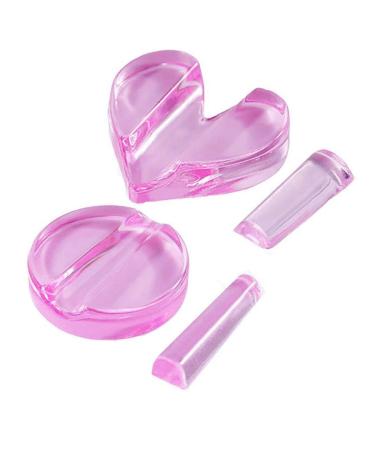 Kapmore Mini Nail Metal Bending Tool Set 2 Acrylic Portable Diy Pink Embossed Mold Nail Tool Equipment Hollow Frame Art