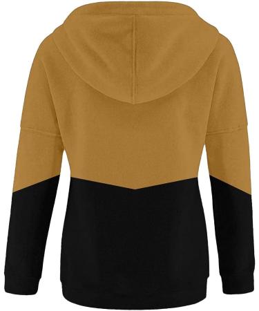 Women's Oversized Print Hoodie with V-Neck and Pockets - E6 Yellow, XL - Buy Online on GoSupps.com