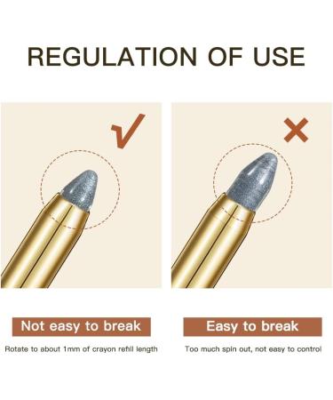 Eyeshadow Stick 2 in 1 Glitter Eyeshadow Pencil Waterproof Long-lasting Eyeshadow Brightener Smooth Shimmer Stick with Soft Brush for Eye Makeup (#06) - Buy Online on GoSupps.com