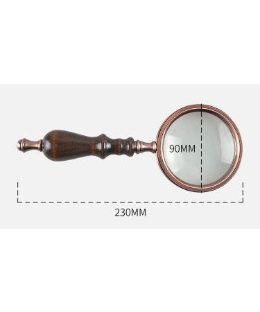 Magnifying Glass Multipurpose Portable Magnifier 20X Portable Retro Distortion-Free Optical Lens Ideal for The Elderly for Reading Inspection Needlework Repair Hobbies and Crafts Good Times