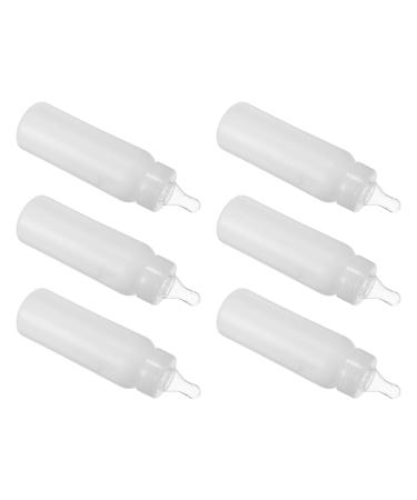 FOMIYES 6pcs Lamb Feeding Bottle Baby Bottle Feeding Supplies Cap Pet Nurser Pacifier Plastic Aldult White