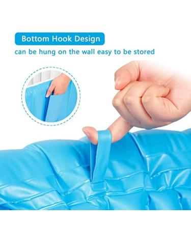 Baby Inflatable Bathtub  Portable Infant Toddler Bathing Tub Non Slip Travel Bathtub Mini Air Swimming Pool Kids Thick Foldable Shower Basin with Air Pump  Blue - Buy Online on GoSupps.com