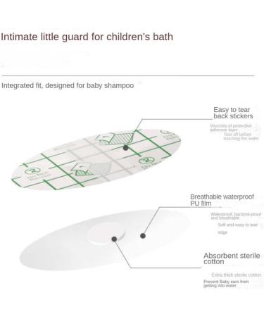 Baby Waterproof Ear Stickers & Kids Shower Ear Protectors | 120PCS Ear Covers with Plugs for Swimming & Safety - Buy Online on GoSupps.com