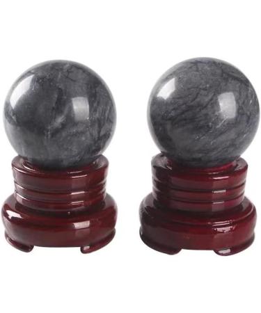 Natural Crystal Rough Crystal Ornaments 1pc 50mm Natural Black Jade Quartz Stone Crystal Ball Spheres Gemstones for Home Decor - Buy Online on GoSupps.com