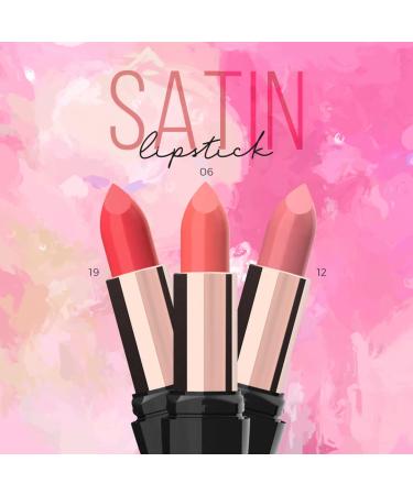 Golden Rose Satin Vegan Lipstick with Vitamin E - Charming Colors, Long Lasting, Lightweight Full Coverage - SPF Protection (08) - Buy Online on GoSupps.com