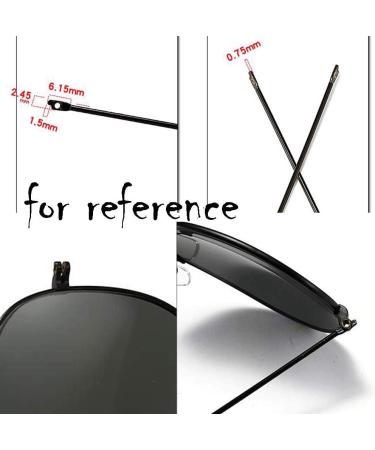 Buy Munani Glasses Replacement Arms & Legs | Vintage Metal Sun Sonnen Frame Brackets | Black Spectacle Accessories - Buy Online on GoSupps.com