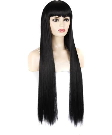 Chtom 80 cm long straight hair fake head set female lengthening long straight hair Qi Liu Haicheng Liu Hiyun head - Buy Online on GoSupps.com