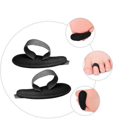 GAFOKI 2pcs Toe Separators for Men - Adjustable Hammer Toe Cushion with Elastic Band - Black Orthotic Toe Cover - 7x4cm - Buy Online on GoSupps.com