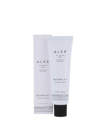ALEX MD PhD Retinol 0.1 Renewal Cream with Bakuchiol Niacinamide & 5 Ceramides Anti-Aging and Texture Refining Night Moisturizer for Fine Lines Uneven Tone & Post-Acne Marks 1.7 fl oz