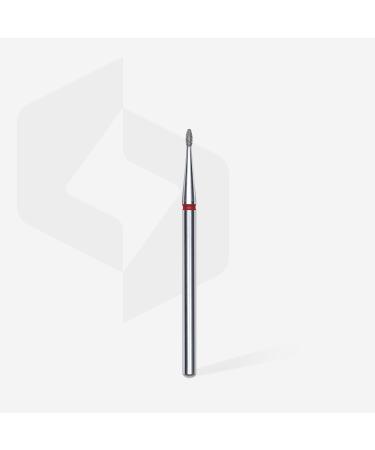 STALEKS PRO - Diamond Bit - Kidney Rounded (Red Ring) I Attachment for Nail Cutters I Grinding Attachment for Electric Grinding Equipment I Nail Drill Bit for Apparative Manicures and Pedicures