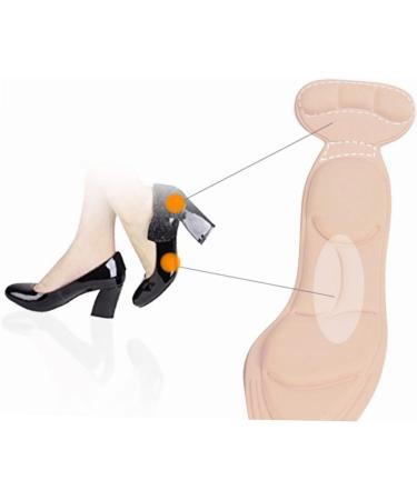 Healvian Casual Heel Support Inserts - 2 Pairs | Anti-Blister Pads for High Heels | Absorb Sweat, Khaki Heel Grips - Buy Online on GoSupps.com