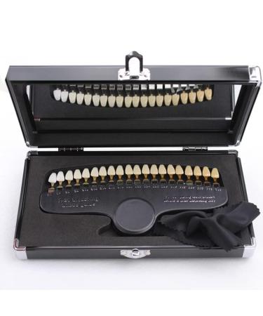 Teeth Whitening Shade Guide | 20 Color Aluminum Charm & 3D Mirror Scale for Dentists | Accurate Teeth Whitening Tracking - Buy Online on GoSupps.com