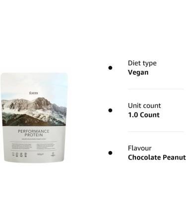 Form Performance Protein - Vegan Chocolate Peanut Protein Powder - 30g Plant Based Protein, BCAAs & Enzymes - Post Workout Recovery - 520g Pack - Buy Online on GoSupps.com