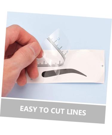 DRESSOOS Eyebrow Stencil 50pcs Eyebrow Positioning Ruler Stickers Eyebrow Mapping Ruler Sticker Eyebrow Drawing Tool Suite 18.00X3.80X0.10CM Blue - Buy Online on GoSupps.com
