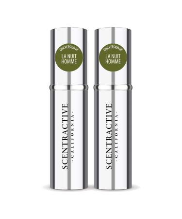 CA Perfume Impression of Yves S. Lauren La Nuit Homme For Men Replica Version Fragrance Dupes Concentrated Long Lasting Eau de Parfum Spray Refillable Atomizer Bottle 0.17 Fl Oz/5ml-X2 YVES S. LAUREN LA NUIT HOMME IMPRESSION 0.34 Fl Oz (Pack of 1)