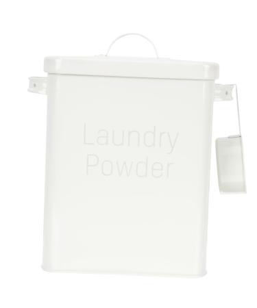 MAGICLULU Box Refillable Containers Lidded Storage Bin Laundry Room Bucket Laundry Organizer Laundry Dispenser Condensate Beads Bucket Iron Laundry Bucket Laundry Holder 23x18cm White