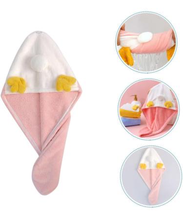 Amosfun 2pcs Coral Fleece Dry Hair Hat Trash Can Sign Girl Hat Coral Fleece Hair Wraps Bath Stuff for Women Bath Shower Hat Towel Wet Hair Dry Wraps Take a Bath Tool Pink Pinkx2pcs 52x23cmx2pcs - Buy Online on GoSupps.com