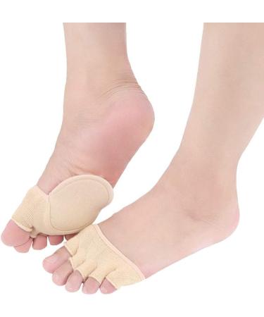 Milisten 1 Pair Metatarsal Pads Forefoot Pads Toe Socks Cotton Non-Slip Womens Toe Toppers Socks (Apricot) - Buy Online on GoSupps.com