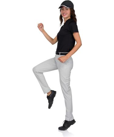 Three Sixty Six Women's Quick Dry Golf Pants 30 Inseam - Lightweight 4-Way Stretch, Moisture Wicking, Anti-Odor, UPF 50+ - Silver Grey - Buy Online on GoSupps.com