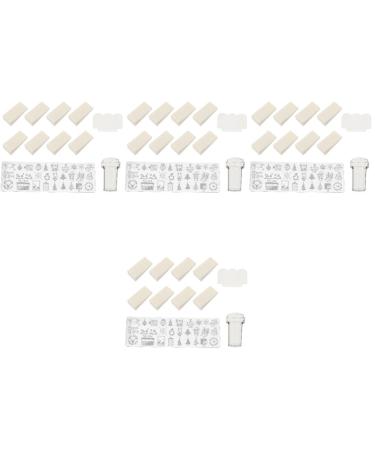 POPETPOP 4 Sets nail print template nail art stamping plates nail art equipment nail stamping stencils christmas nail DIY nail art tools Nail Polish Kit gel kit blush Stainless steel sponge