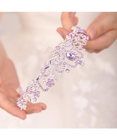 JWICOS Light Purple Crystal Tiara for Women & Girls - Elegant Princess Crown for Wedding, Prom & Birthday Party - Buy Online on GoSupps.com
