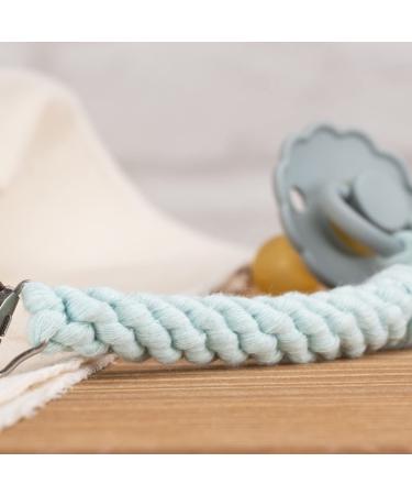 AngelicArt Personalized Macrame Pacifier Chain for Babies - Engraved Name Mint Color Stylish Designs for Boys & Girls - International Shipping Available - Buy Online on GoSupps.com