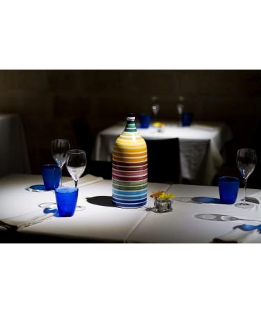 Frantoio Muraglia Rainbow Ceramic Container with Extra Virgin Olive Oil 500ml - Handmade Apulian Craftsmanship Intensive Fruity Essence - Buy Online on GoSupps.com