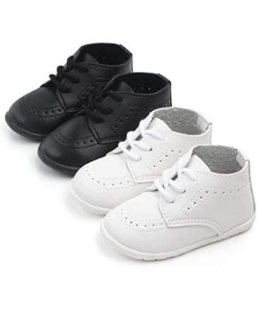 PU Leather Baby Loafers Brogue Oxford Dress Shoes | 18-24 Months | Black - Buy Online on GoSupps.com