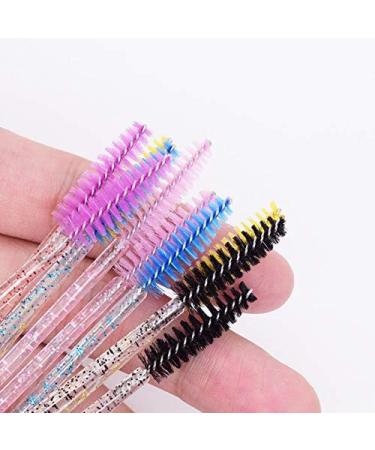 Makeup Brush Tool Kits 50 PCS Disposable Eyelash Brushes Mascara Wands Eye Lash Eyebrow Applicator Cosmetic (Purple) - Buy Online on GoSupps.com