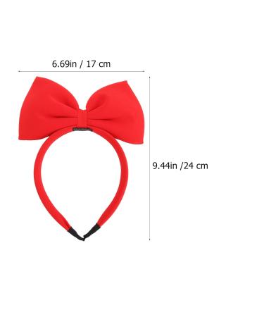 Frcolor Girls Headband with Bow | Christmas Big Bow Headband in Red | Perfect Holiday Hair Accessory - Buy Online on GoSupps.com
