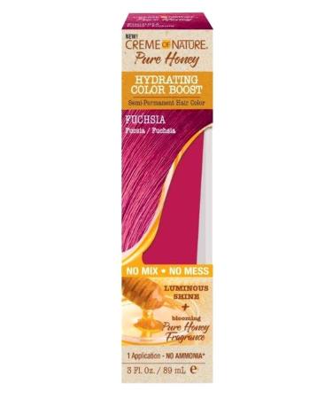 Creme Of Nature Pure Honey Hydrating Color Boost Fuchsia 3 Fl Oz Fuscia