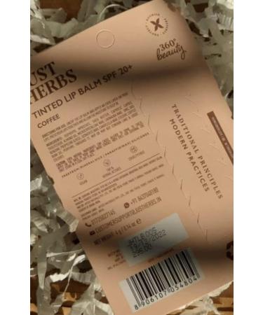 Tinted Lip Balm for Men & Women | SPF 20+ | Moisturizes & Nourishes Dark Lips | Vegan | 4gm Coffee - Buy Online on GoSupps.com