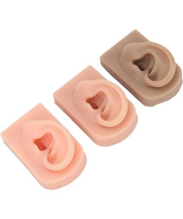 ZJchao 3Pcs Silicone Ear Model - 3 Colors Soft & Flexible Right Ear Simulation Display Props - Buy Online on GoSupps.com