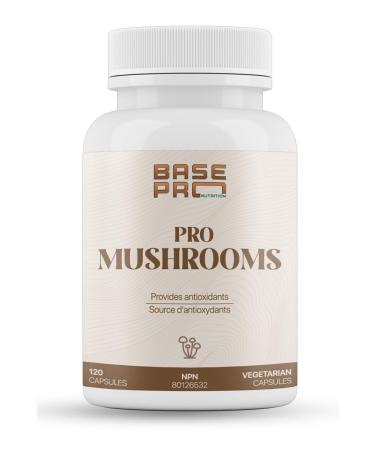Pro Mushrooms - 120 Capsules | Cordyceps Lion's Mane Chaga Reishi Turkey Tail | Mushroom Capsules | Provides Antioxidants | Mushrooms Capsules 120 count (Pack of 1)